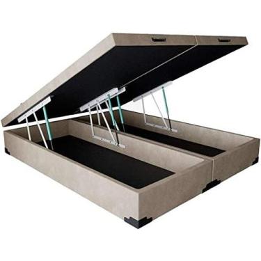 Imagem de Base cama box com baú Queen no suede  - sleep magic