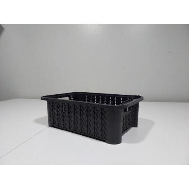 Imagem de Cesto Organizador Empilhável - TF Solados, Preto