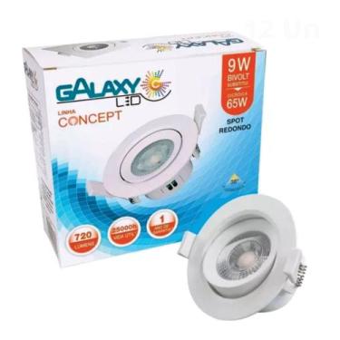 Imagem de Spot Redondo Led 9w - Branco Frio - Galaxy Led, Bivolt