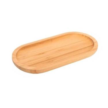 Imagem de Petisqueira oval tábua bambu 31,5cm bandeja frios - clink