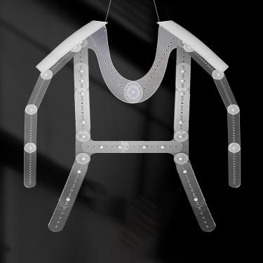 Imagem de Suporte Para Manequim Plástico Transparente Ajustável Em Pose, Cabides Para Roupas De Boutique Para Crianças & Mulheres/homens, Cabides De Fundo Para Fotografia Leves, Unisex