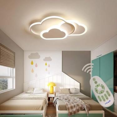 Imagem de Luz De Teto Led Regulável Para Menina, Luminária De Quarto De Menino Com Controle Remoto, Lâmpada De Cozinha Para Sala De Estar, Sala De Jantar Moderna, Sombra Acrílica De Arte, Design De N