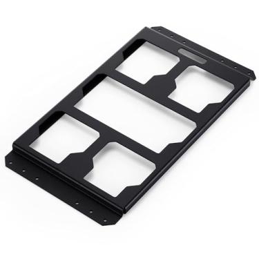 Imagem de MorningRo Placa de montagem compatível com Milwaukee/Packout Toolbox Caixa de ferramentas de armazenamento de base de montagem de aço de alumínio na parede ou no chão (meia placa)