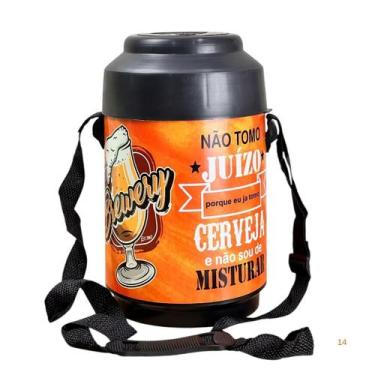 Imagem de Cooler Plástico Térmico 12 Lata De Cerveja C/ Alça Ajustável - Pedreir