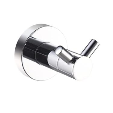 Imagem de Suporte de toalha de parede cromado em aço inoxidável 304 para banheiro, saboneteira, lava-louças, conjunto de banheiro (gancho duplo para roupão)