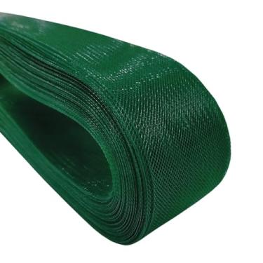 Imagem de Abbaoww Trança macia de crina de cavalo de 2,5 m para costura de poliéster para vestidos de casamento, acessórios de vestidos de dança (verde floresta)