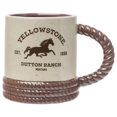 Imagem de Silver Buffalo Caneca esculpida 3D de cerâmica com bota cowboy Yellowstone
