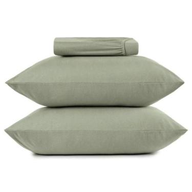 Imagem de Jogo de Lençol Altenburg Casal Três Peças 138x188x30, UN, VERDE BOND