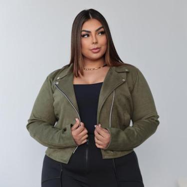 Imagem de Jaqueta Feminina Suede Plus Size G1 G2 G3 Camurça Feminina Estilosa Do