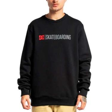 Imagem de Moletom DC Careca Minimal Crew Preto-Masculino