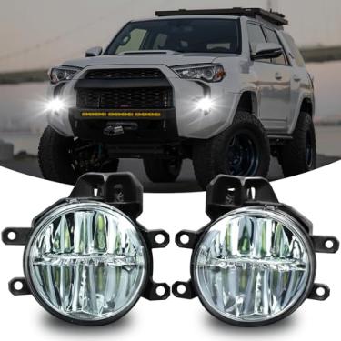 Imagem de Faróis de neblina de LED compatíveis com Toyota RAV4 Tacoma Corolla Tundra 2014-2021, compatíveis com Lexus RX350 RX450h 2014-2015 Atualização e 1 par de faróis de neblina de LED modificados