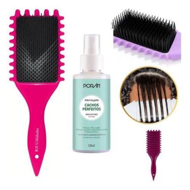 Imagem de Escova De Cabelo Fitagem Spray Anti Frizz Cachos Ondulados - RJI Utili