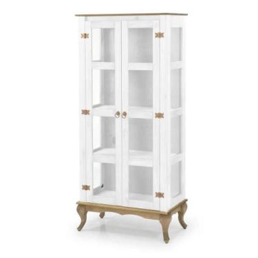 Imagem de Cristaleira 2 portas com vidro lateral - Denk, Branco