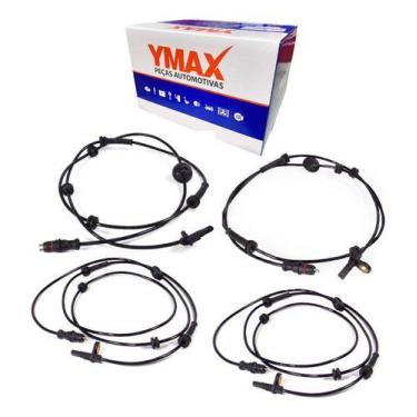 Imagem de Kit 4 Sensores Freio Abs Fiat Doblo Adventure 1.6/1.8 02/18 - ymax-kit