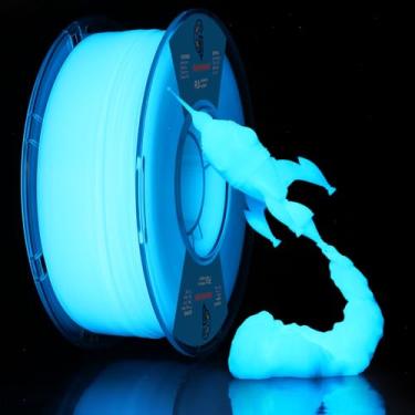 Imagem de Goto Guard Filamento que brilha no escuro filamento PLA azul brilha no escuro filamento de impressão 3D 1,75 mm 1kg refil de caneta 3D PLA transparente