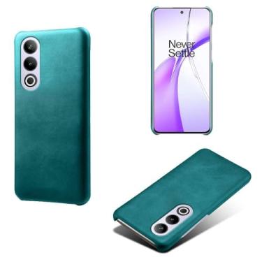 Imagem de Capa para Oneplus Ace 3V,Proteção contra quedas,Casca de volta de cor sólida simples,Design de couro de imitação de plástico-Green