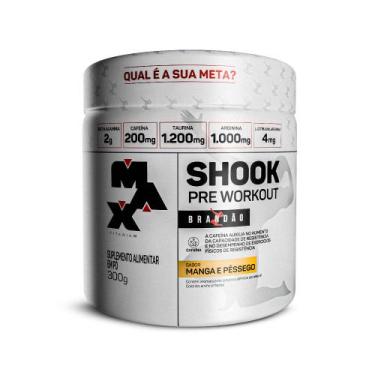 Imagem de Pré Treino Shook Rafael Brandão 300g - Max Titanium, Manga e Pêssego