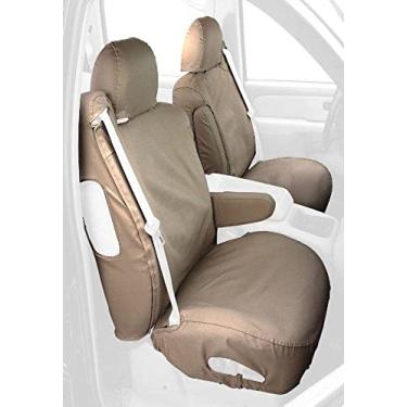 Imagem de Covercraft Capas de assento concha dianteiras de ajuste personalizado - tecido de polialgodão, cinza-acinzentado