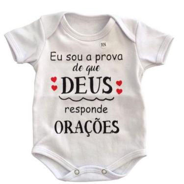 Imagem de Body Infantil Manga Curta Branco Temático Bebê Frase 100% Suedine - Sa