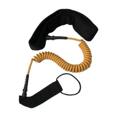 Imagem de IEUDNS Corda para prancha de surfe, corda reta para prancha de surfe, 10 pés, para de stand up paddle, material para esportes aquáticos, fishboard, skimboard, Amarelo