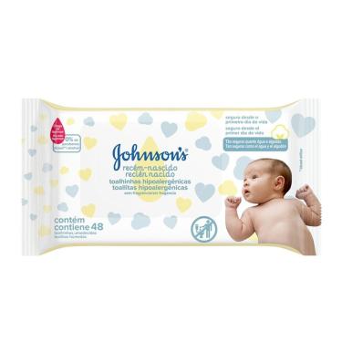 Imagem de Lenços Umedecidos Johnsons Baby Recém-Nascido Sem Fragrância 48 Unidades