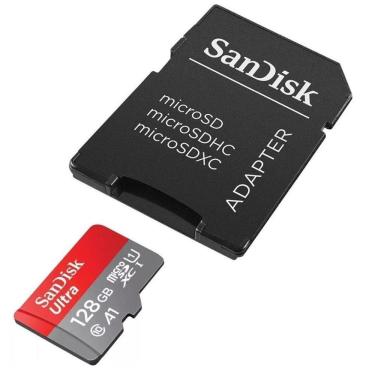 Imagem de Cartão Micro Sd Sandisk Ultra 128Gb Com Adaptador