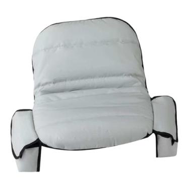 Imagem de WeiLaiKeQi Capa de assento para cortador de grama, capa de almofada para trator de gramado, cordão elástico para fixação, tecido Oxford premium, acessório, Cinza Claro