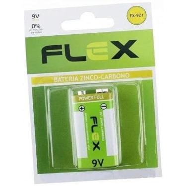 Imagem de Bateria 9V Flex Zinco Comum Brinquedos Microfone Jogos 1 Un