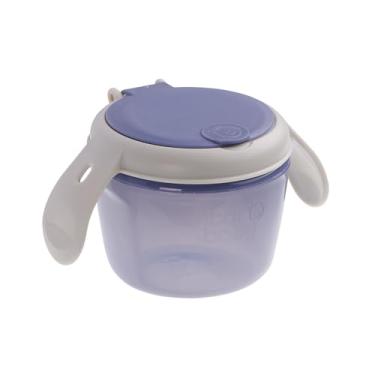 Imagem de Vital Baby Nourish – Pote de lanche infantil 6 m +, roxo profundo, lanches para viagem, tampas duplas, tampa de ripas de silicone macio, alças de fácil aderência, biodegradável EarthSmart, livre de
