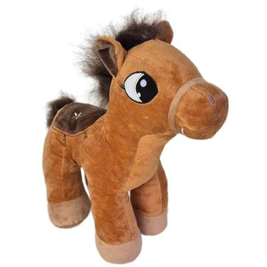 Imagem de Cavalo de Pelúcia Sela Marrom Grande Fizzy