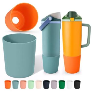 Imagem de Mity rain 2 peças de bota superior compatíveis com Owala 850.5 g e 1134.0 g FreeSip Sway Bottles & Tumbler – acessórios de garrafa de água para botas altas, proteção, evita arranhões (2 cores, amarelo