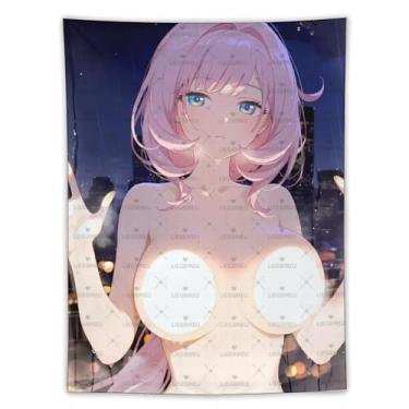 Imagem de LIEGBMEU Tapeçaria Pinup Girl Sexy Hot Anime Girl 152.4 cmx203.2 cm Wall Quilt Art Whimsical Tapestry DecorationAa083