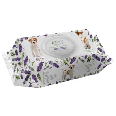 Imagem de Pure and Natural Pet Lenços umedecidos para cães para cuidados e limpeza (lavanda e alecrim), branco, PN274