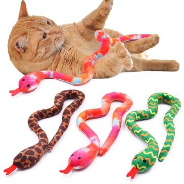 Imagem de CiyvoLyeen Brinquedos de erva de gato de cobra, suprimentos para gatinhos, brinquedos interativos de erva de gato para gatos em ambientes internos, brinquedo de cobras, presente para amantes de gatos