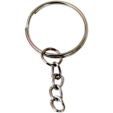 Imagem de Artesanato Argola Chaveiro Corrente 25MM - KIT