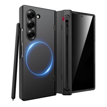 Imagem de Miimall Capa para Samsung Galaxy Z Fold 6 com suporte para caneta S e tela de privacidade integrada | Capa magnética à prova de choque Mag-Safe, capa de proteção completa com dobradiça para Z Fold 6
