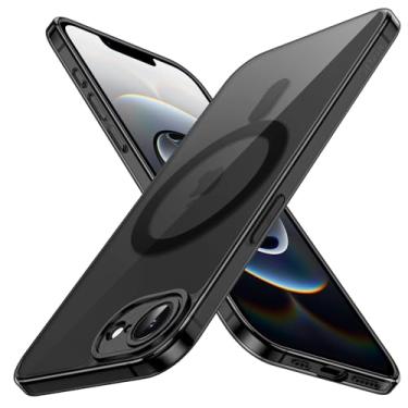 Imagem de JETech Capa Magnética Fina para iPhone 16e 6,1 Polegadas 2025 Compatível com MagSafe, Proteção Total da Lente da Câmera, Case Protetora Minimalista Transparente e Capinha Leve Ultrafina (Preto)