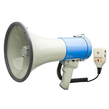 Imagem de Amplificador de som 50w Megafone portátil alto-falante de alta potência com carregamento de gravação para esportes internos e externos, megafone de resposta de emergência megafone Bullhorn