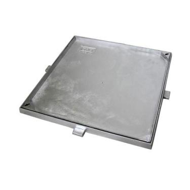 Imagem de Tampa Tampão Chão Alumínio Dupla Vedação Rebaixado 50x50cm - GDA Indus