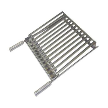 Imagem de Grelha Parrilha Argentina Aço cor de fabricação Inox Com Caixa Gordura