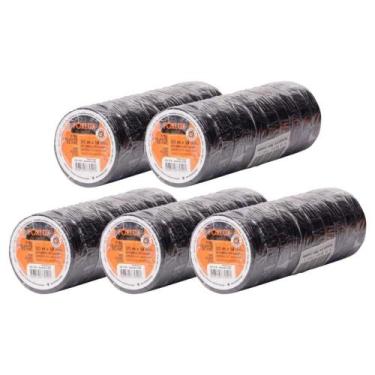 Imagem de Kit 5 Fita Isolante Pvc Antichamas 20x19mm 10 Und Foxlux