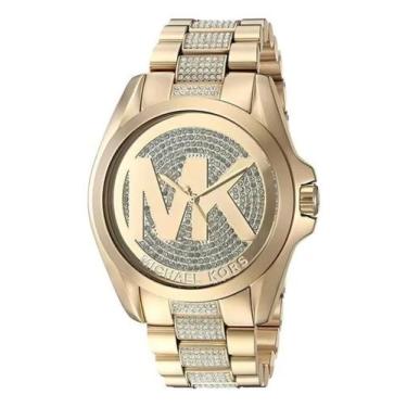 Imagem de Relógio MichaelKors Mk6487 Dourado Bradshaw Logo Crstal Completo