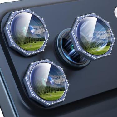 Imagem de Xfilm Protetor de lente de câmera para iPhone 17 Pro/17 Pro Max, diamante brilhante, metal individual com dureza 9H, protetor de tela de câmera à prova de arranhões, acessórios elegantes, compatível