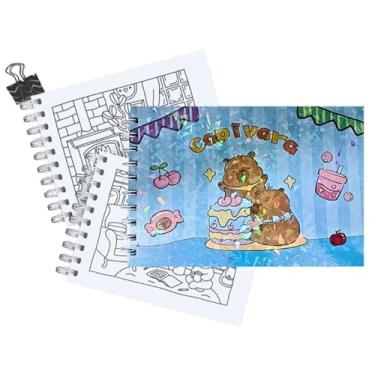 Imagem de Caderno de Desenho Capivara A5, Capa Dura, 48 Folhas, 180g/m², 14,8 x 21 cm (Azul)