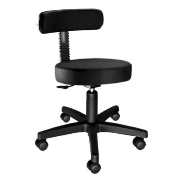 Imagem de Cadeira Mocho secretaria Estética Tatuador Manicure Designer de Sombrancelha Slim(Preto)