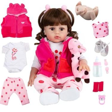 Imagem de Sweetie Reborn Boneca Bebê Reborn Girafinha 48cm Acessorios Presente
