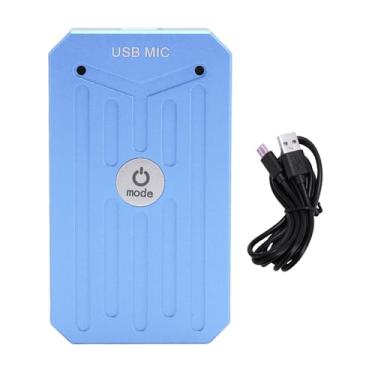 Imagem de Zyyini Microfone USB, Redução de Ruído 2 Canal 360 ° Micro de Computador Omnidirecional, Gravação Em HD, para Chamadas de Vídeo Gravador de Trabalho Gaming (Azul-marinho)