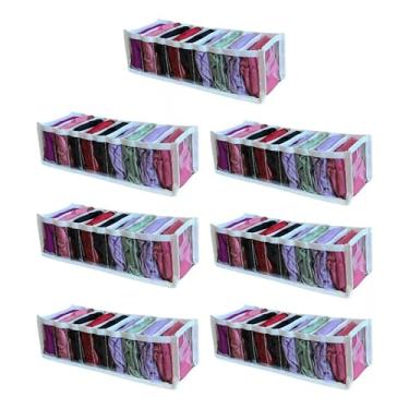 Imagem de Kit 7 Colmeia Organizadora Gaveta 11 Divisórias para Calcinhas Cuecas Meias Sutiãs Roupas de Bebe (M (40x25x10cm))