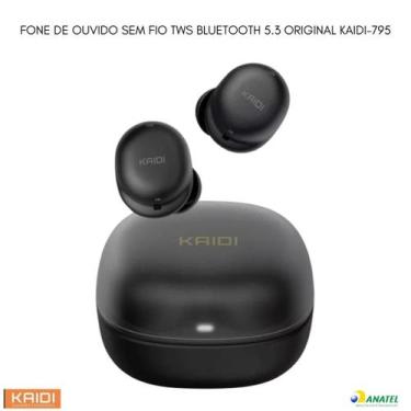 Imagem de Fone De Ouvido Sem Fio Tws Bluetooth 5.3 Original Kaidi 795, preto