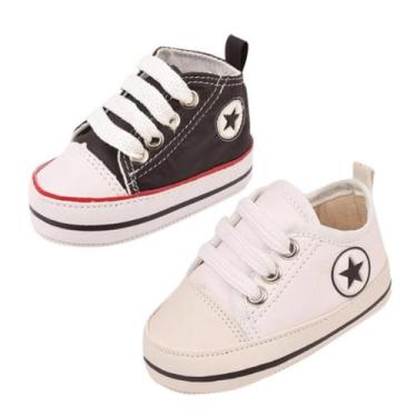 Imagem de Kit 2 Pares Sapatinhos Bebê até 1 ano Confortável - BEBE MANIA BIRIGUI